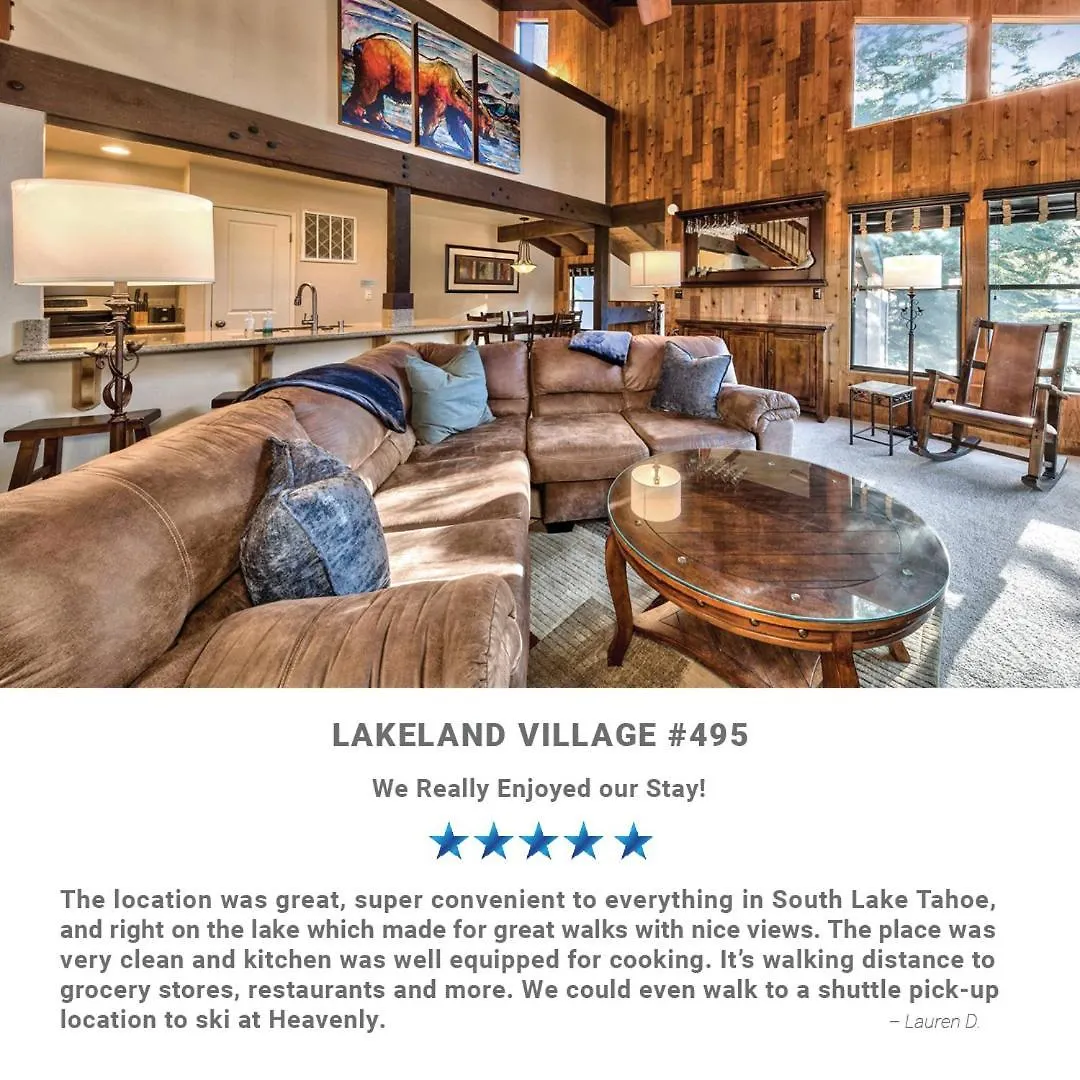 Lakeland Village 495 - Stellers Jay'S Nest Hot Tubs Beach South Lake Tahoe Villa